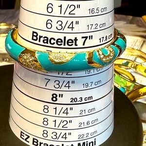 Gold and Turquoise Bangle Bracelet